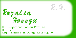 rozalia hosszu business card